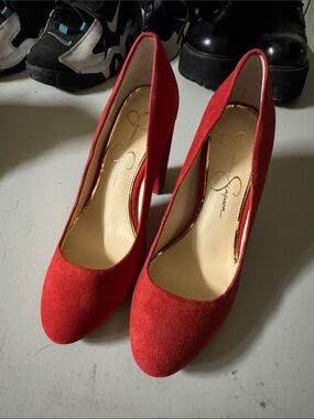 Jessica Simpson red Heels